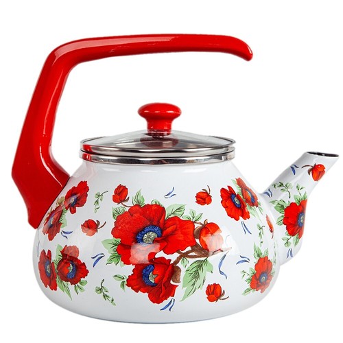 Bollitore smaltato fiori - , di